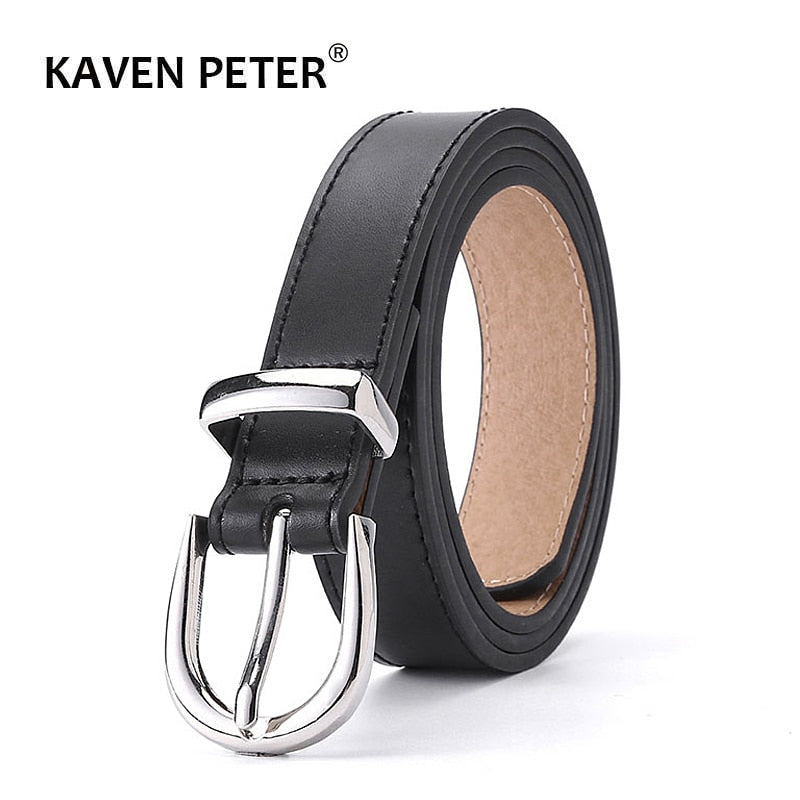 Ladies Luxury Brand Belt Designer's Leather High Quality Fashion Alloy Buckle