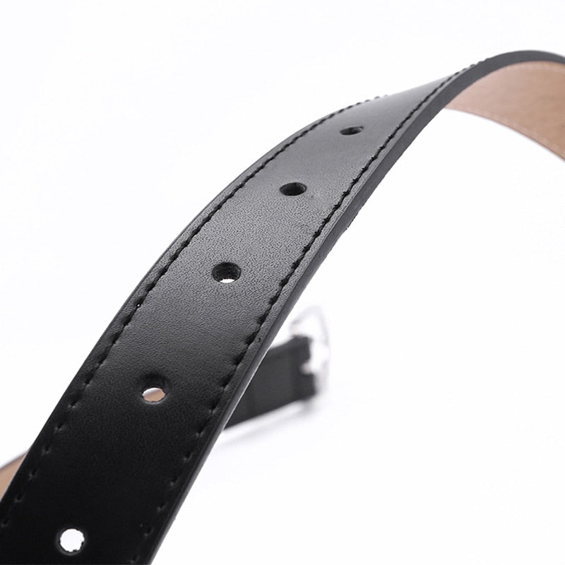 Ladies Luxury Brand Belt Designer's Leather High Quality Fashion Alloy Buckle