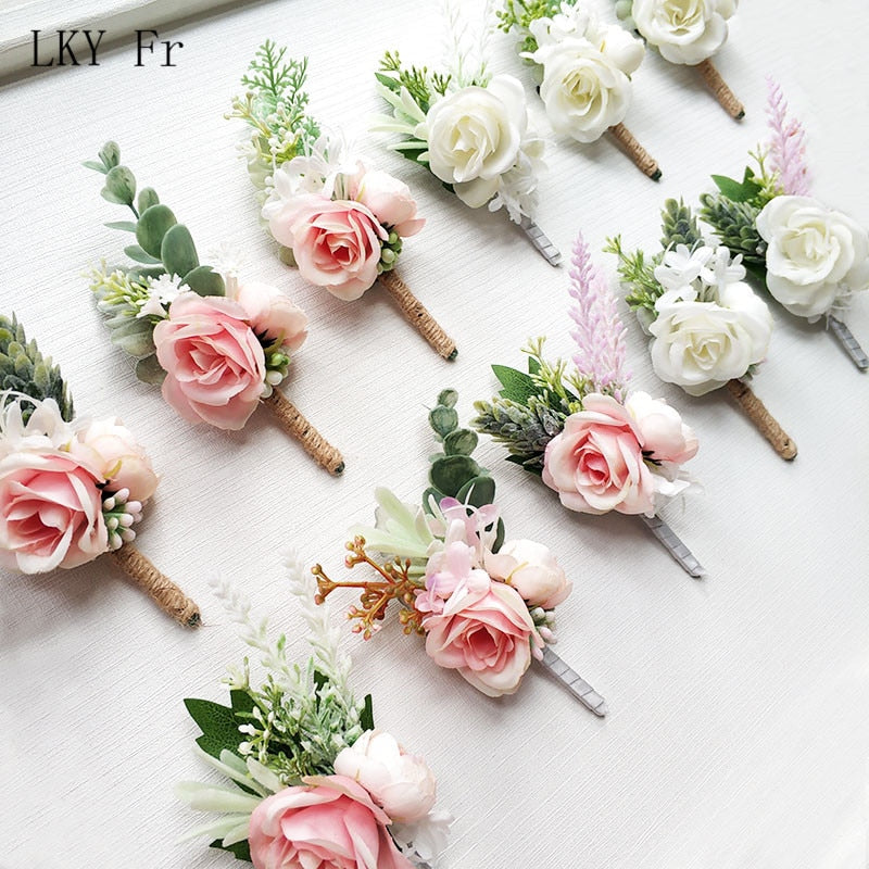 C2C Boutonniere Flowers Wedding Corsage Pin