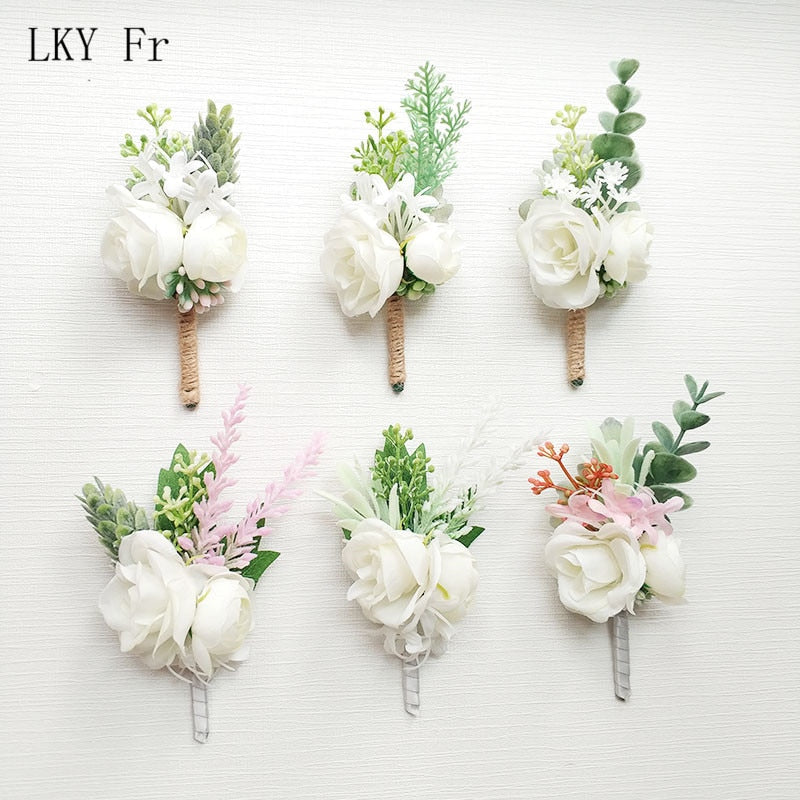 C2C Boutonniere Flowers Wedding Corsage Pin