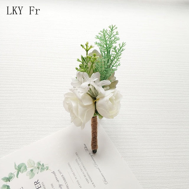 C2C Boutonniere Flowers Wedding Corsage Pin