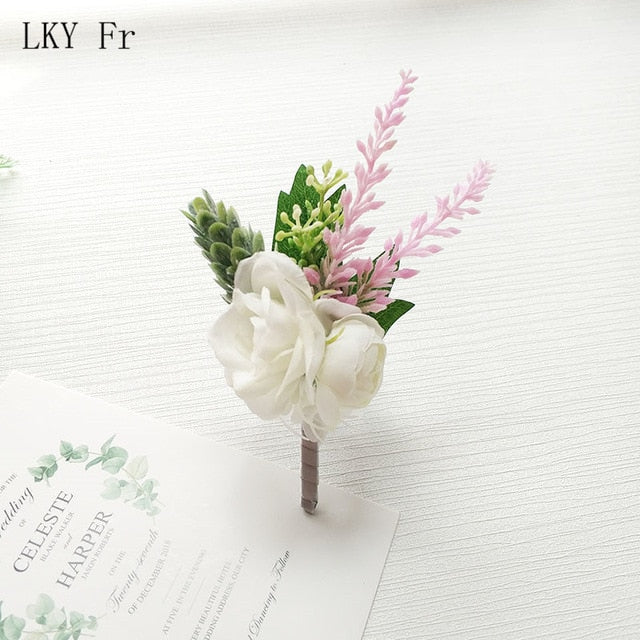 C2C Boutonniere Flowers Wedding Corsage Pin