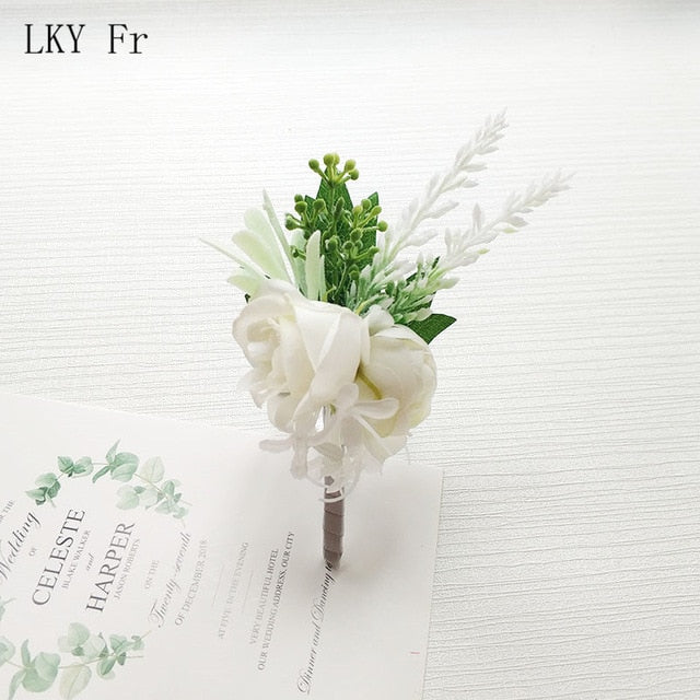 C2C Boutonniere Flowers Wedding Corsage Pin