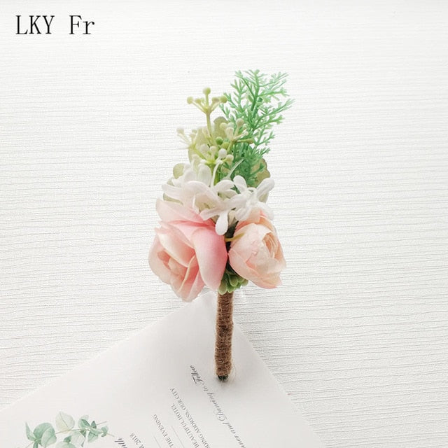 C2C Boutonniere Flowers Wedding Corsage Pin