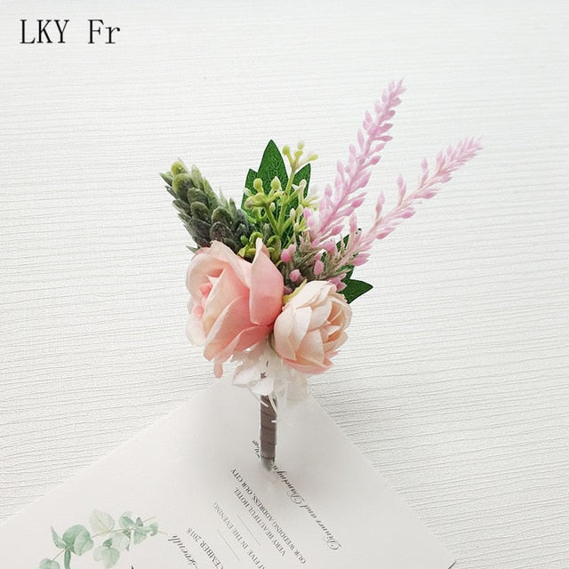 C2C Boutonniere Flowers Wedding Corsage Pin