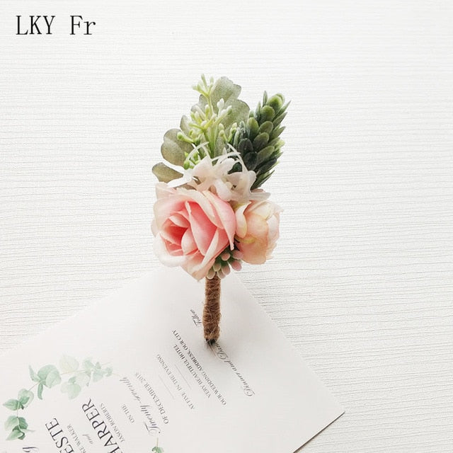 C2C Boutonniere Flowers Wedding Corsage Pin