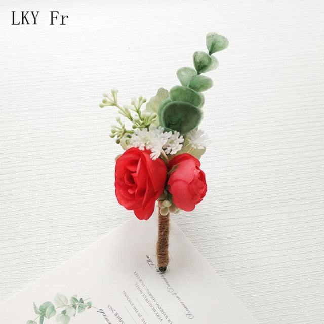 C2C Boutonniere Flowers Wedding Corsage Pin