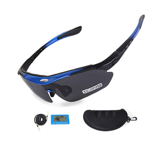 NEWBOLER 2 Frame Polarized Cycling Googles Unisex Sun Glasses with 5 Lens
