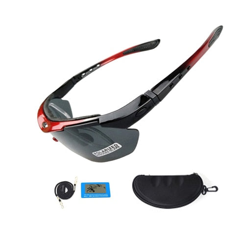 NEWBOLER 2 Frame Polarized Cycling Googles Unisex Sun Glasses with 5 Lens
