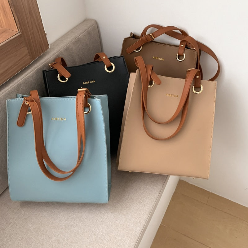 Fashion Designer Tote Luxury Brand Leather Shoulder Bag