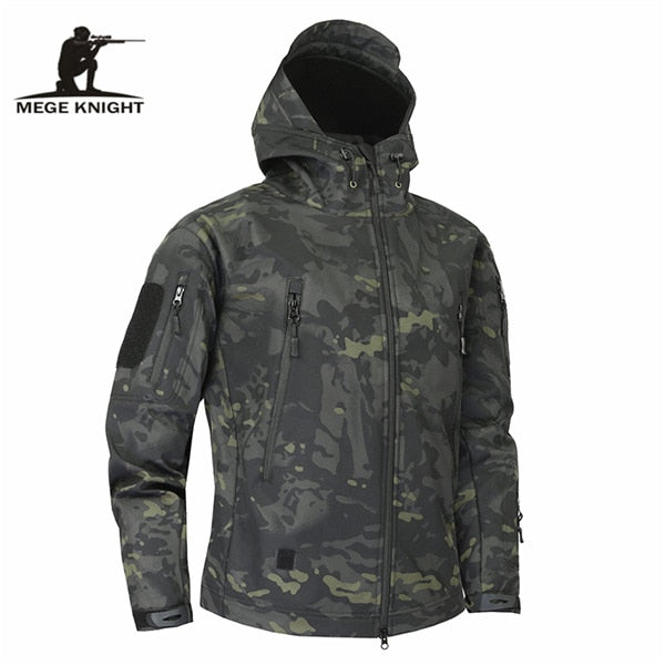 C2C Windbreakers Military Camouflage Fleece Mens Jacket