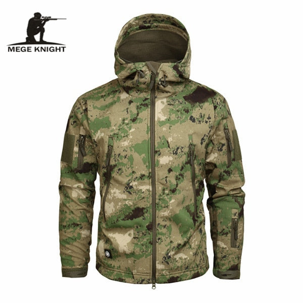 C2C Windbreakers Military Camouflage Fleece Mens Jacket