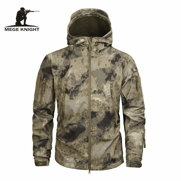 C2C Windbreakers Military Camouflage Fleece Mens Jacket
