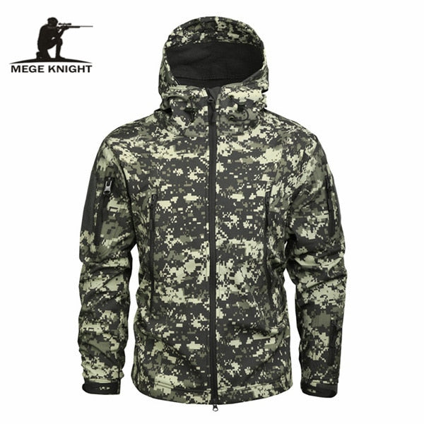 C2C Windbreakers Military Camouflage Fleece Mens Jacket