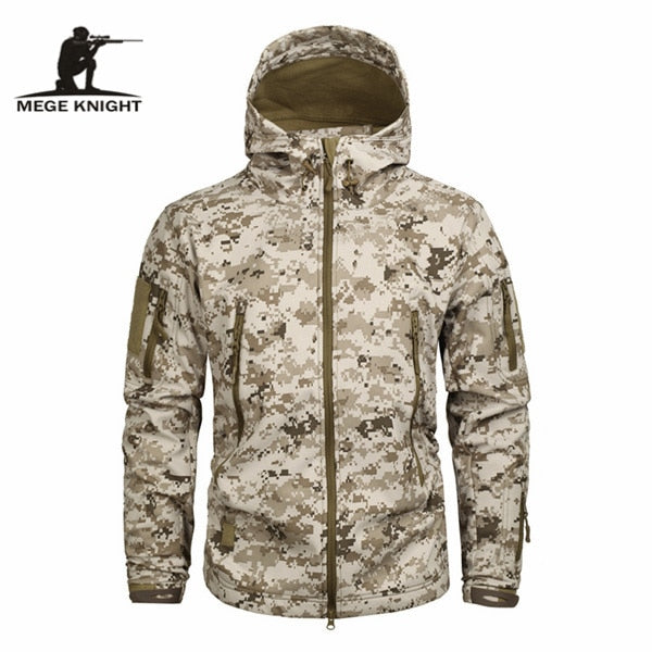 C2C Windbreakers Military Camouflage Fleece Mens Jacket
