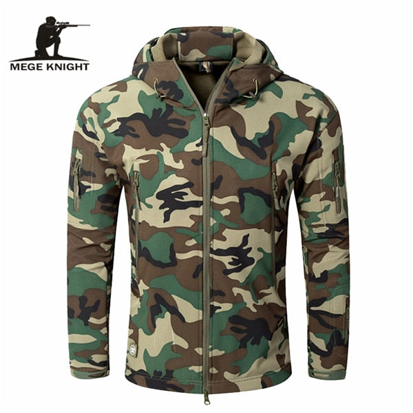 C2C Windbreakers Military Camouflage Fleece Mens Jacket