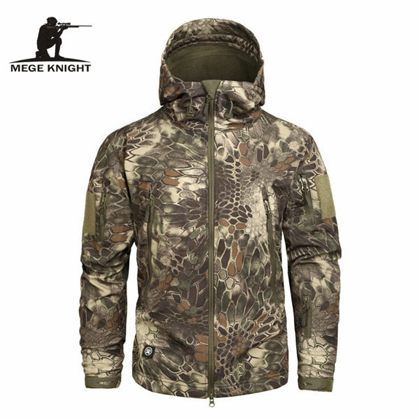 C2C Windbreakers Military Camouflage Fleece Mens Jacket
