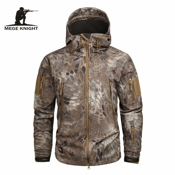 C2C Windbreakers Military Camouflage Fleece Mens Jacket