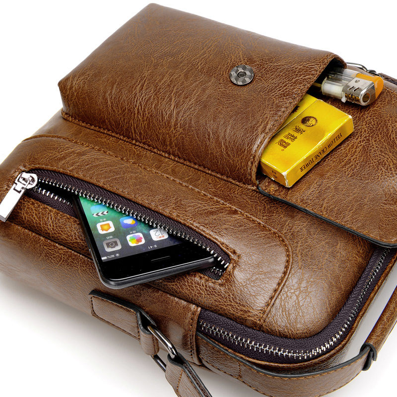 Passionfancy Vintage Crossbody Leather Men Handbag