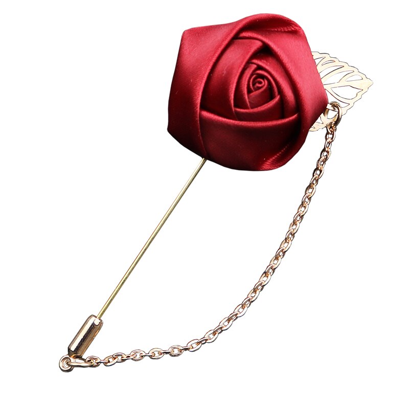 C2C LKY Silk Boutonniere Wedding Pin for Men