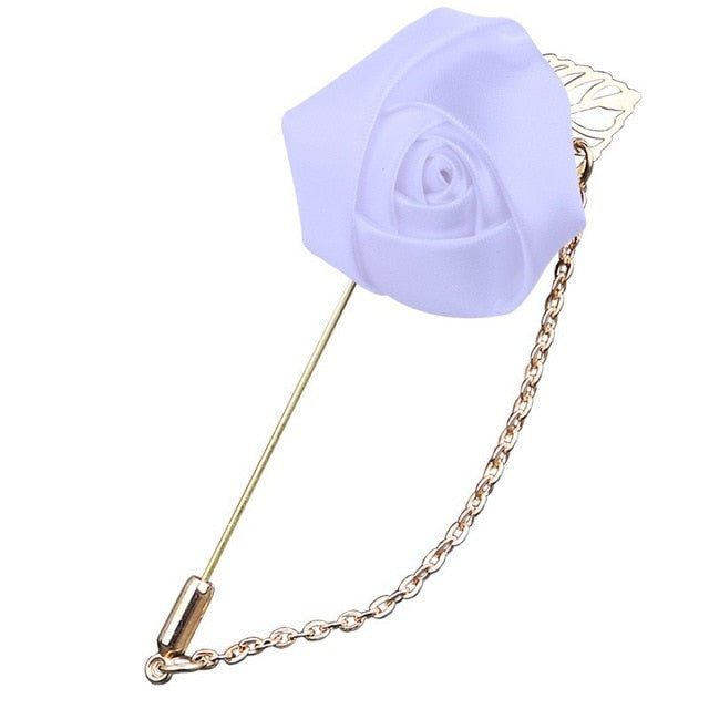 C2C LKY Silk Boutonniere Wedding Pin for Men