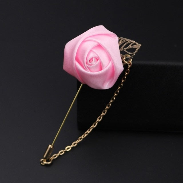 C2C LKY Silk Boutonniere Wedding Pin for Men
