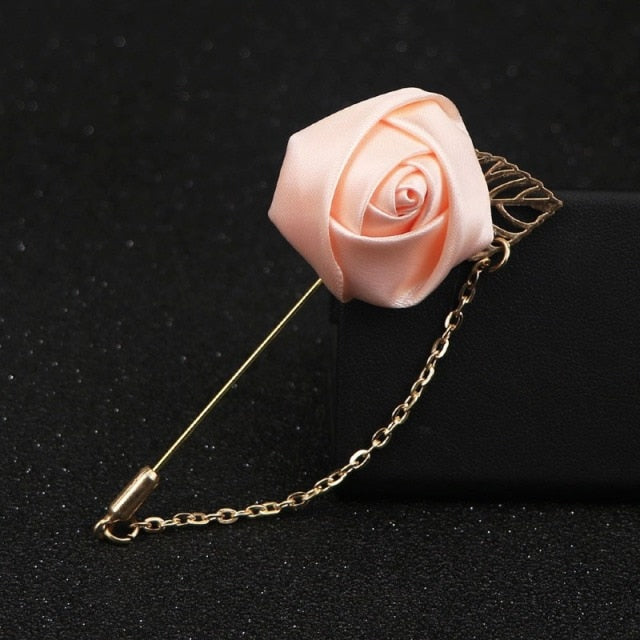 C2C LKY Silk Boutonniere Wedding Pin for Men