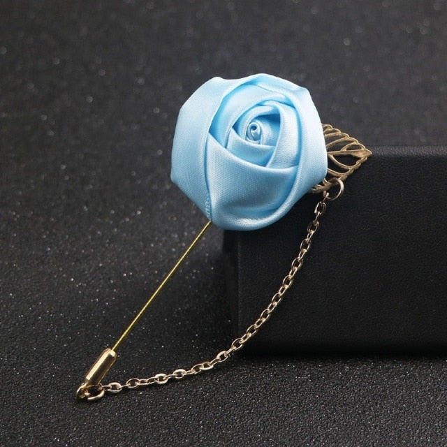 C2C LKY Silk Boutonniere Wedding Pin for Men