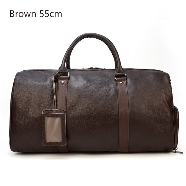 C2C Genuine Soft Real Leather Men & Women Travel Bag