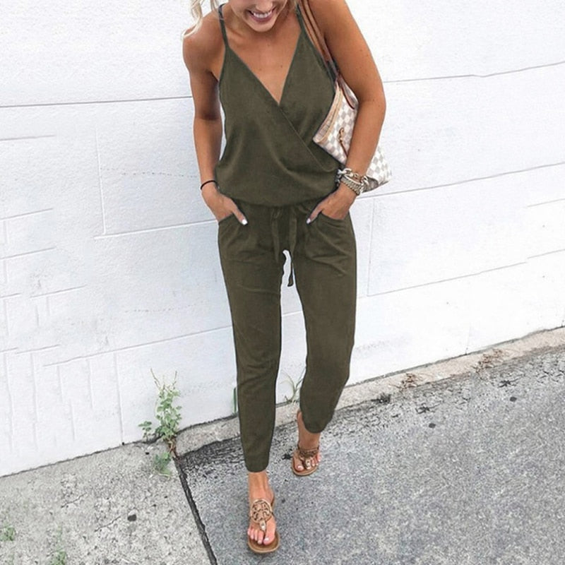 C2C Mall-Casual Sleeveless Ladies Fashion Jumpsuits