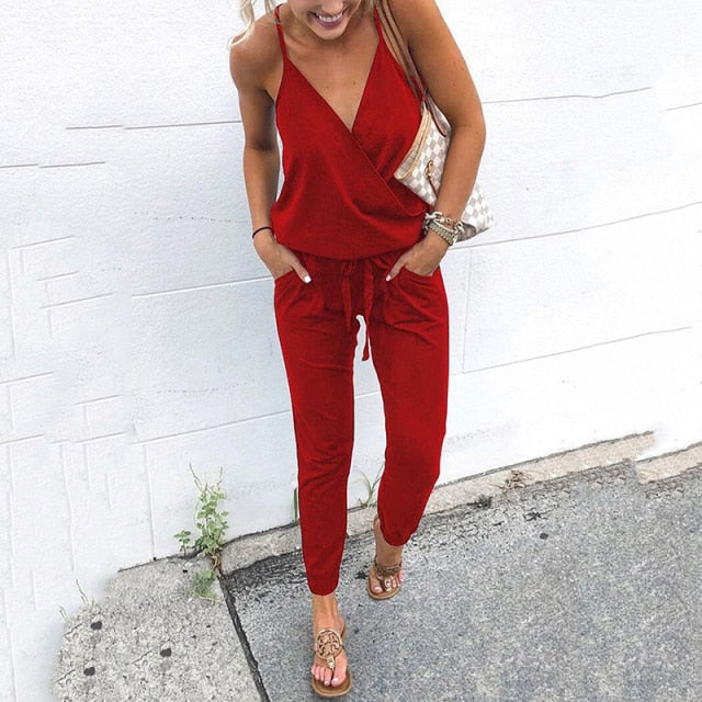 C2C Mall-Casual Sleeveless Ladies Fashion Jumpsuits