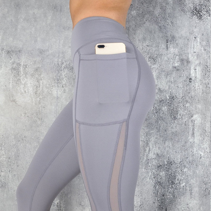 SVOKOR  Fitness Ladies High Waist  Pocket Leggins