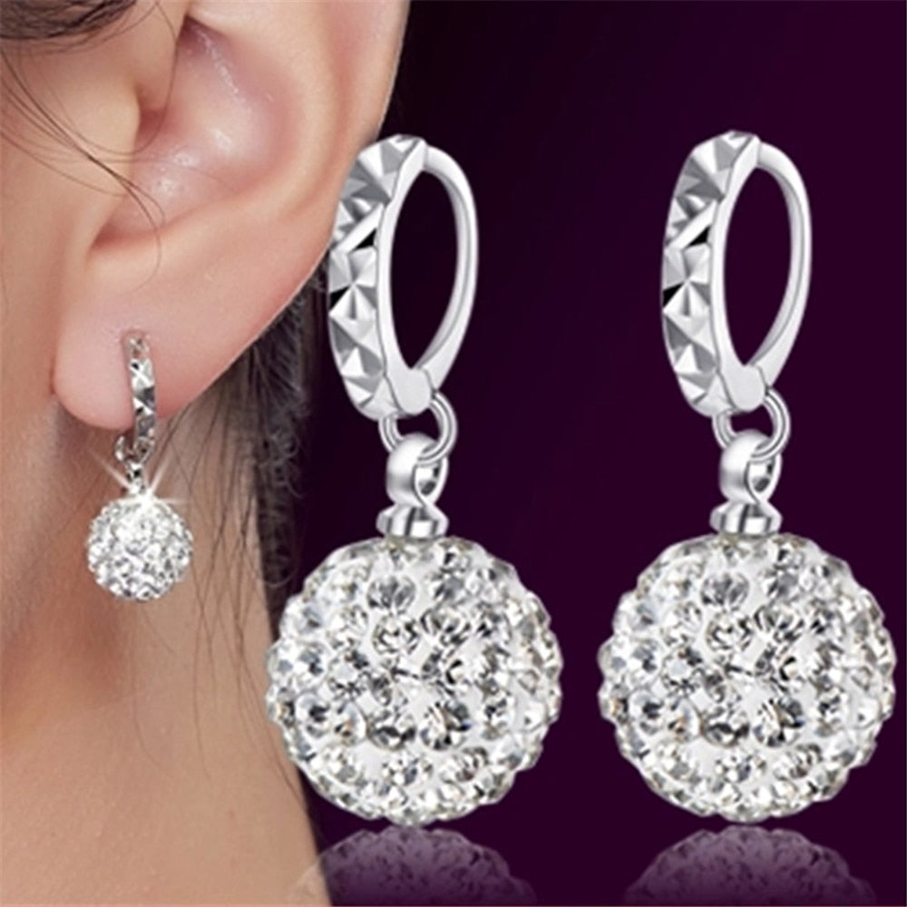 NEHZY  925 sterling silver Shambhala luxury zirconia vintage stud hoop earring