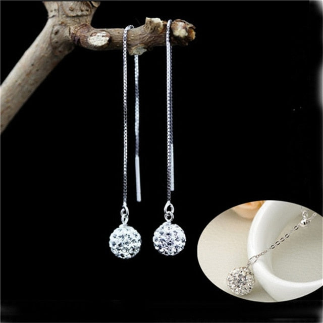NEHZY  925 sterling silver Shambhala zirconia high-end vintage stud water drop earrings