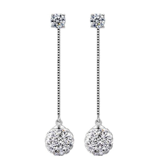 NEHZY  925 sterling silver Shambhala zirconia high-end vintage stud water drop earrings