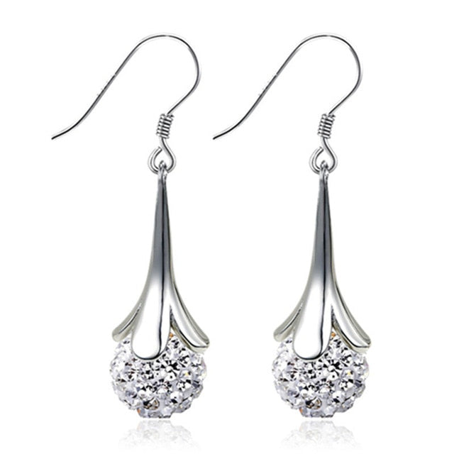 NEHZY  925 sterling silver Shambhala luxury zirconia high-end vintage stud earring