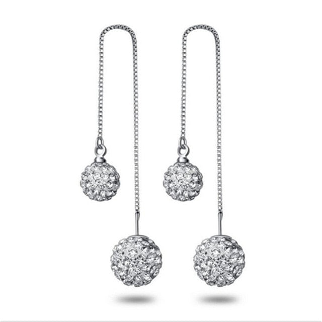 NEHZY  925 sterling silver Shambhala zirconia high-end vintage stud water drop earrings