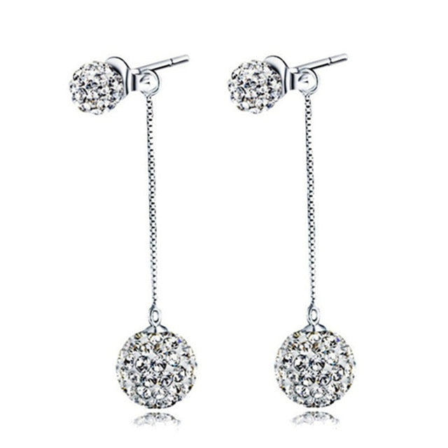 NEHZY  925 sterling silver Shambhala zirconia high-end vintage stud water drop earrings