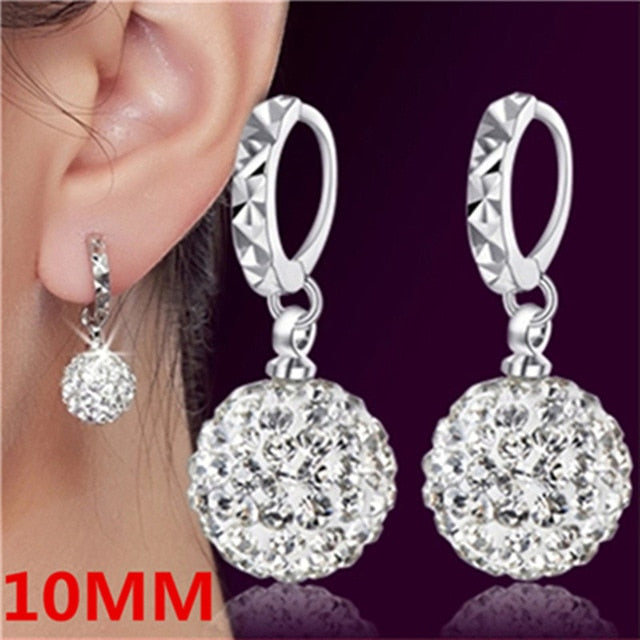 NEHZY  925 sterling silver Shambhala luxury zirconia vintage stud hoop earring