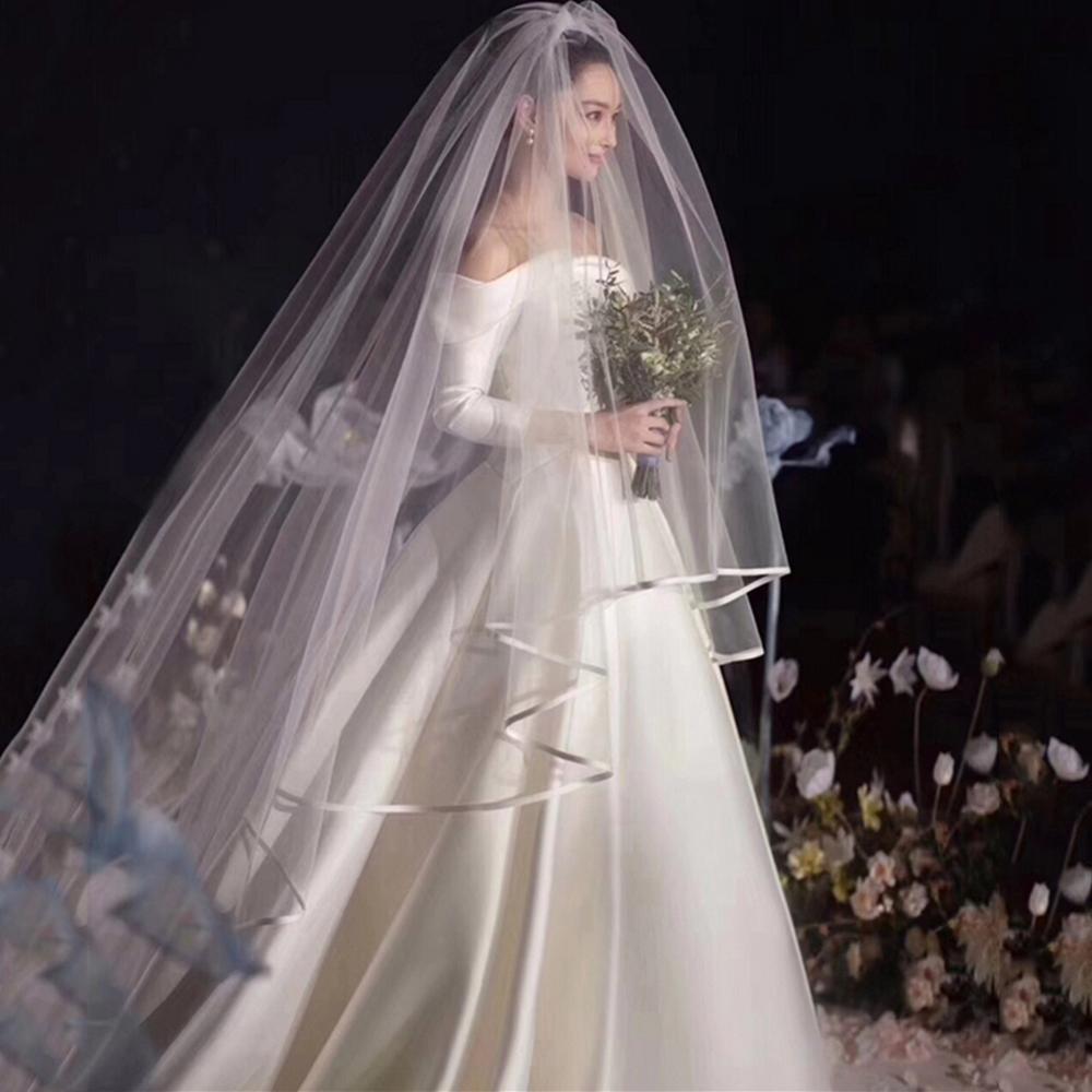 Long Two Layer Bridal Veil - Wedding Accessories