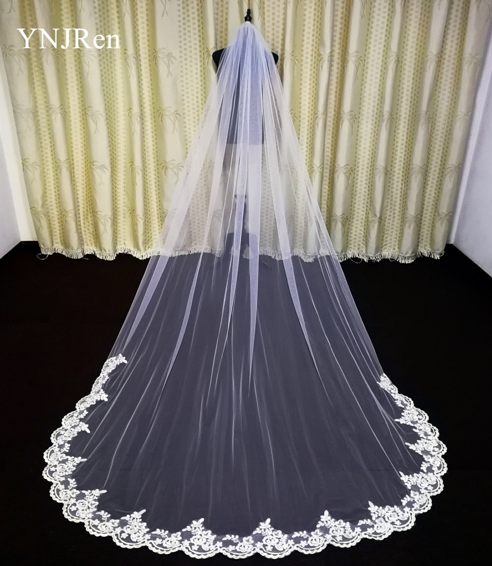 C2C Mall-Cathedral Wedding Long Edge Bridal Veil
