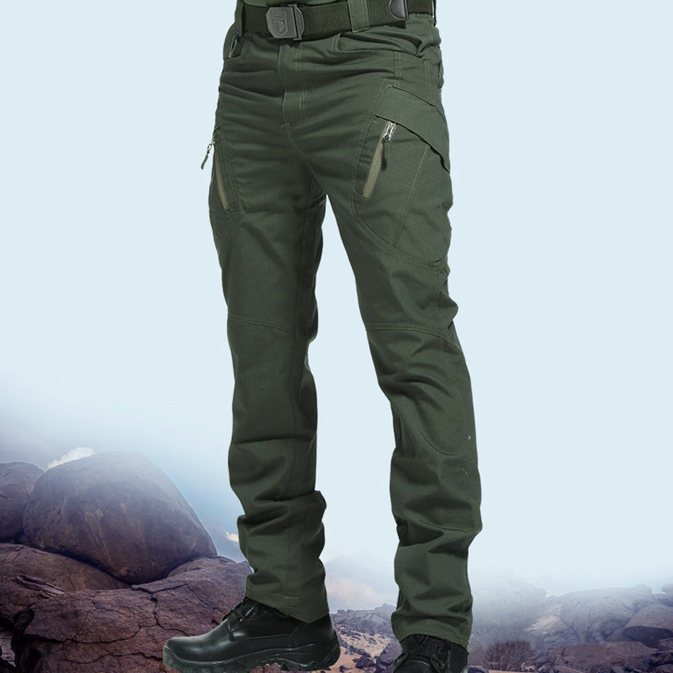 Mens Tactical Pants Multiple Pocket Elasticity Military