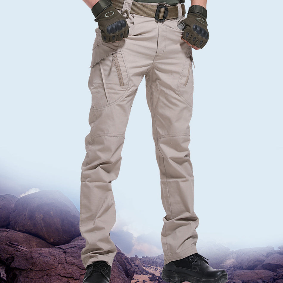 Mens Tactical Pants Multiple Pocket Elasticity Military