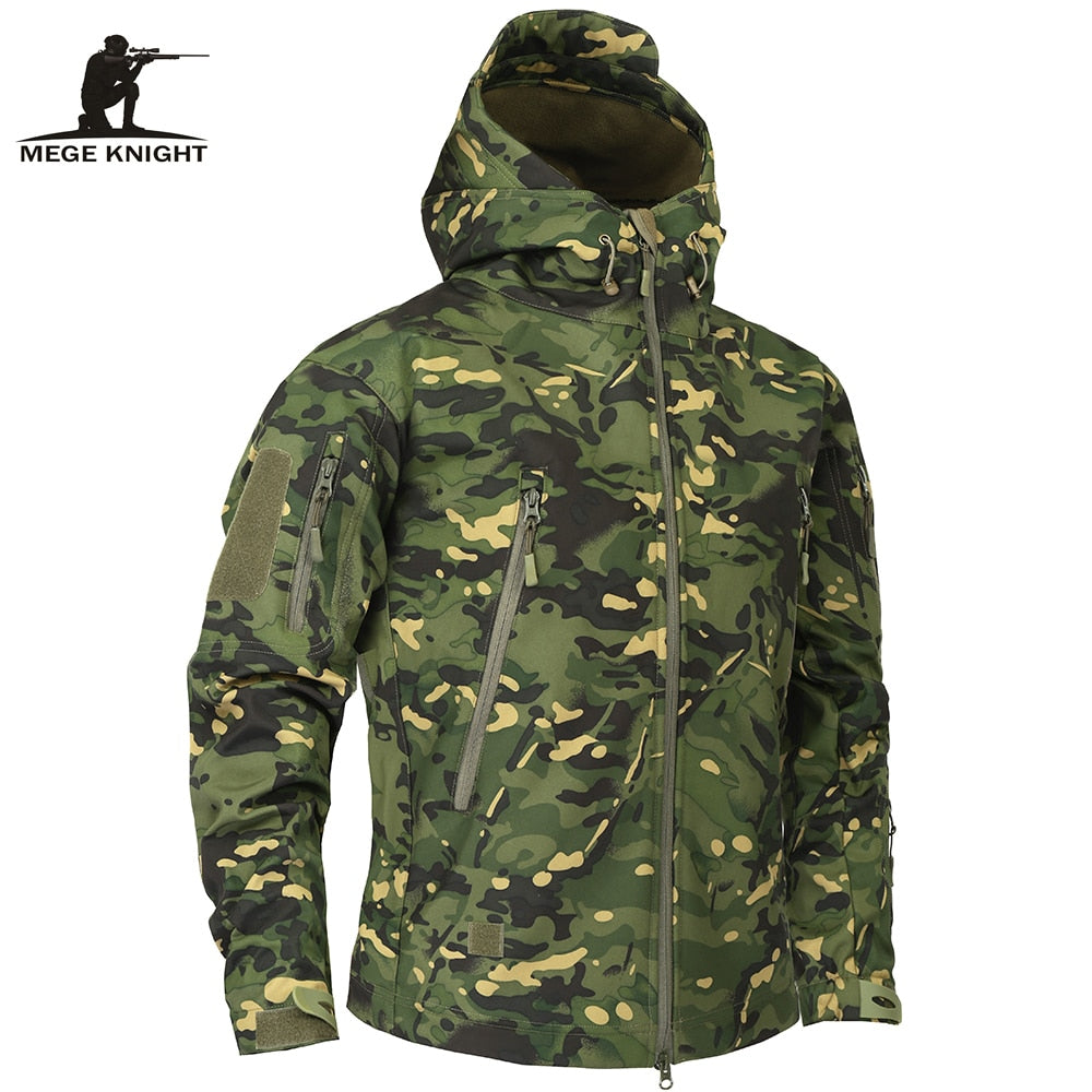 C2C Windbreakers Military Camouflage Fleece Mens Jacket