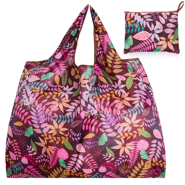 Big Size Thick Nylon Large Tote ECO Reusable Polyester Portable Shoulder Women&#39;s Handbags Folding Pouch Shopping Bag Foldable