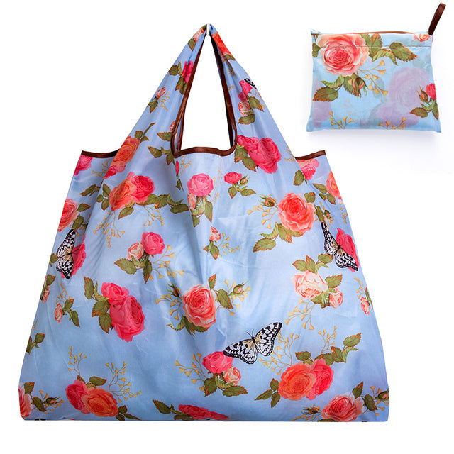 Big Size Thick Nylon Large Tote ECO Reusable Polyester Portable Shoulder Women&#39;s Handbags Folding Pouch Shopping Bag Foldable