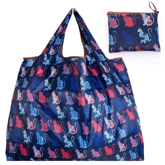Big Size Thick Nylon Large Tote ECO Reusable Polyester Portable Shoulder Women&#39;s Handbags Folding Pouch Shopping Bag Foldable
