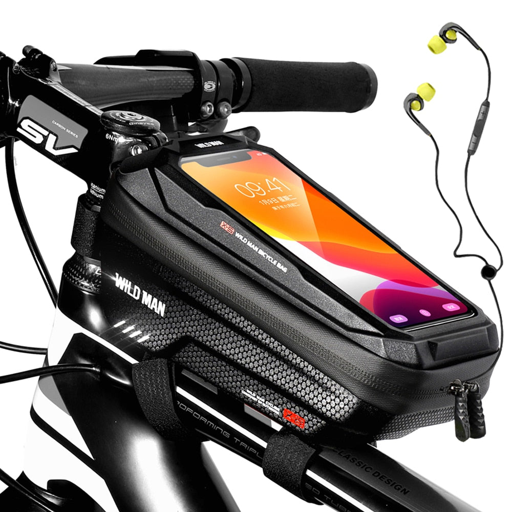 C2C WILD MAN New Bike Frame Waterproof 6.6in Phone Touchscreen Bag