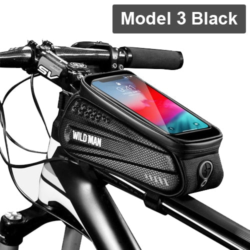 C2C WILD MAN New Bike Frame Waterproof 6.6in Phone Touchscreen Bag