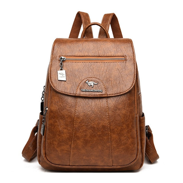 C2C LANYIBAIGE Vintage Ladies Leather Backpacks